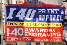 I:40 Print & Apparel offers Vinyl Decals for various applications.  Come see our print shop in Muskogee, OK